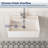 DeerValley 23" x 18" White Rectangular Vitreous China Wall Mount Bathroom Sink with Overflow & Single Faucet Hole