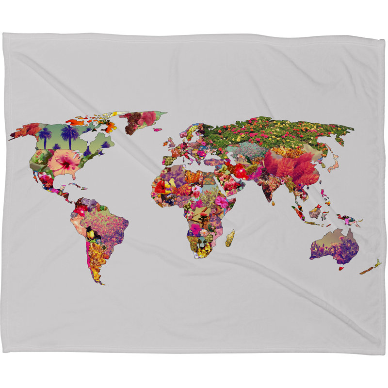 Bianca Green Throw Blanket, Large