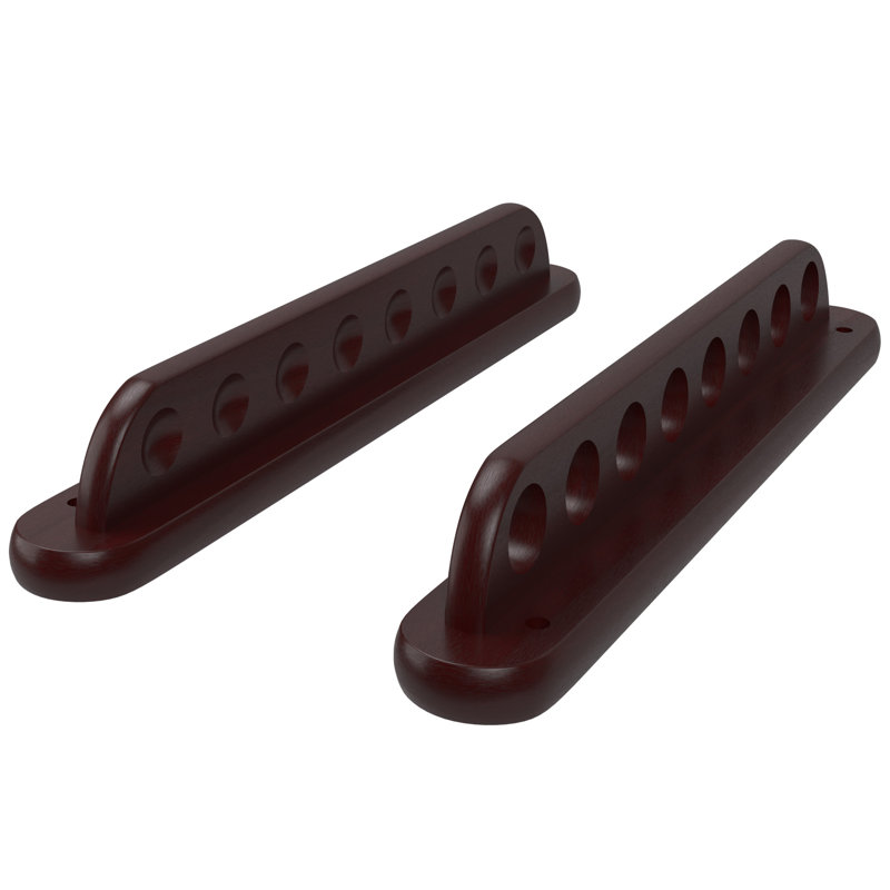 Mahogany Wall Mounted 8-Cue Billiard Rack