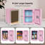 Mini Fridge 8L Car Refrigerator With LED Mirror, 3 Light Countertop Mini Fridge with Cooler & Warmer-135815544