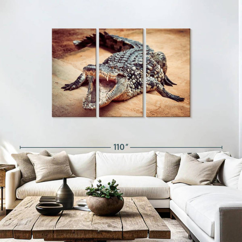 Brampt Crocodile, 48" H x 74" W