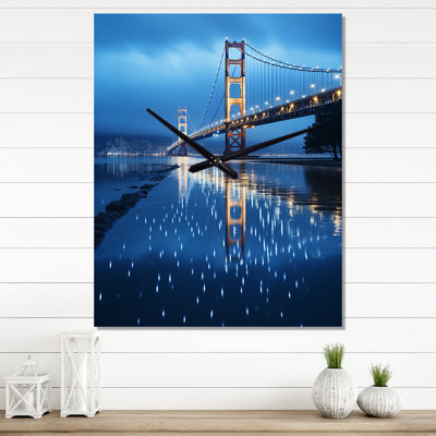 Horloge murale Blue Bridge
