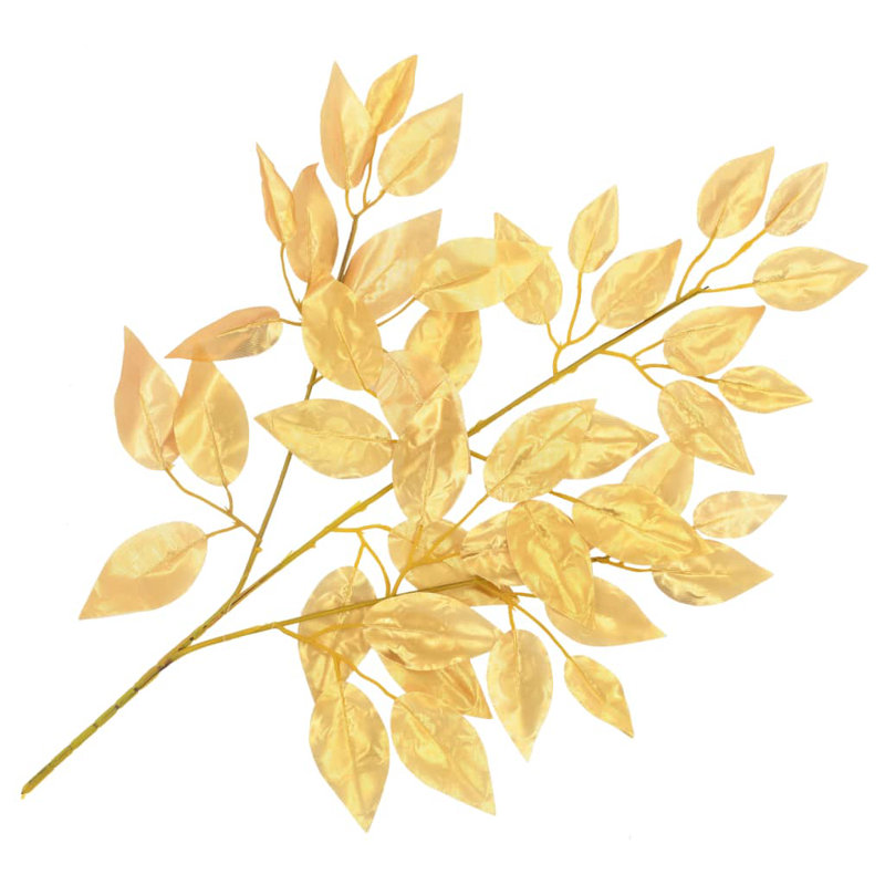 25.59cm Faux Ficus Plant, Gold