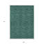 Tapis extérieur lavable floral bleu sarcelle et vert 9 pi x 12 pi bleu sarcelle