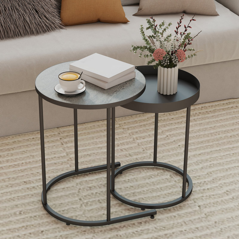 Nesting Tables, Grey Wood