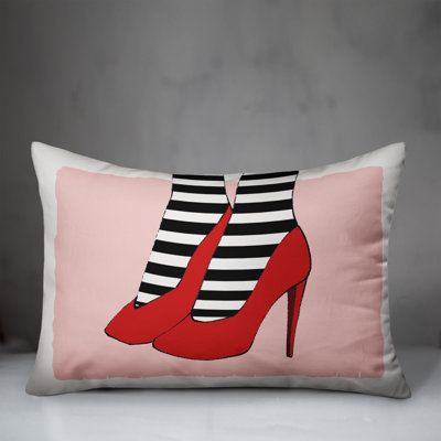Striped Reversible Throw Pillow