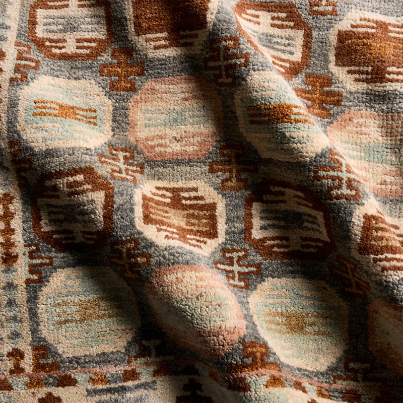 Jaipur Living Titale HAZ01 Handknot Medallion Orange/Blue Runner (3'X10')