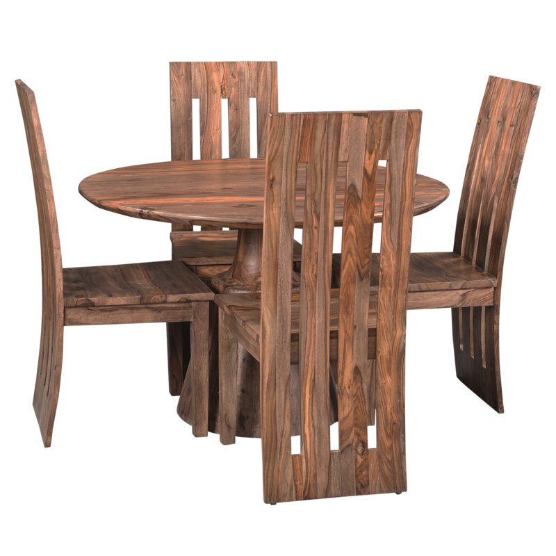Rajna Round Solid Wood Dining Table