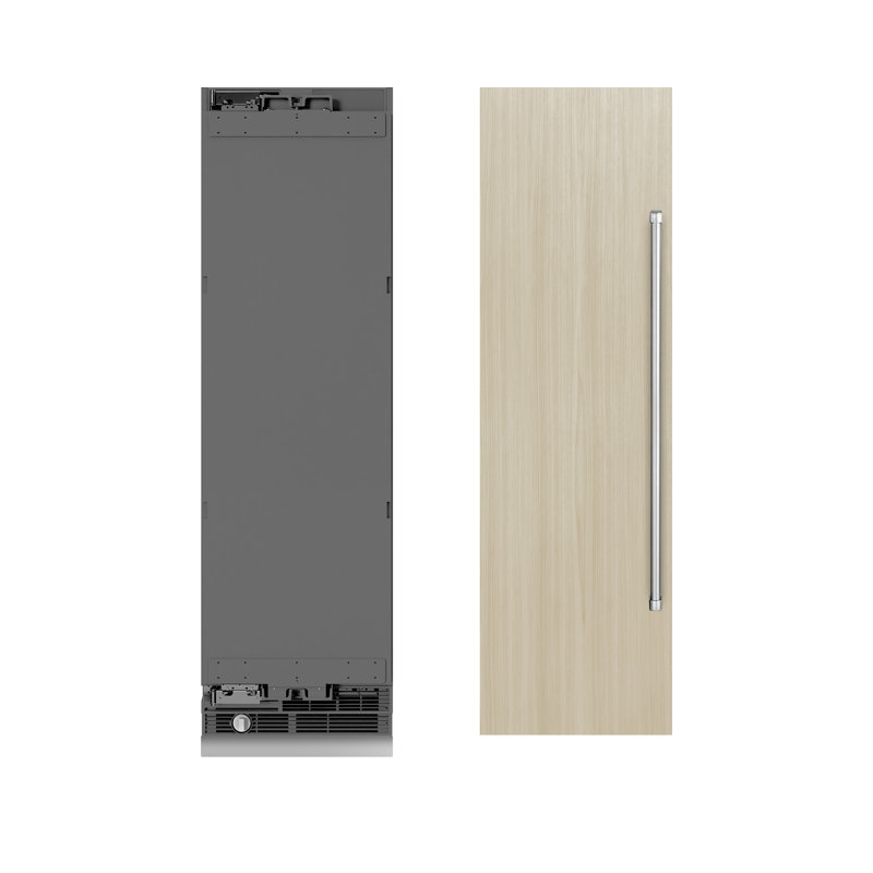 ZLINE 24 in. 12.4 cu. ft. Panel Ready Column Freezer with Graphite Gray Interior
