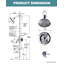 Robinet de baignoire et de douche à poignée simple à 5 jets 1,8 GPM (valve en laiton incluse)-116788013