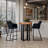 Chuleta Bar Table on Black Metal Base