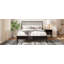 Lit plateforme en bois de bambou massif avec tête de lit haute de 46,5 po, cadre de lit bohème avec lattes de bois et support en métal, style Mid-Century moderne, aucun sommier tapissier requis-248479719-248479714