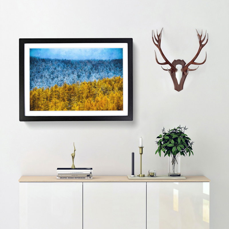 The Two Forests - Picture Frame Graphic Art Print, Black Framed, 45cm H x 63cm W x 2cm D