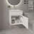 Belle Bathroom Floating Vanity With Sink, 1 Door, White-1689885475