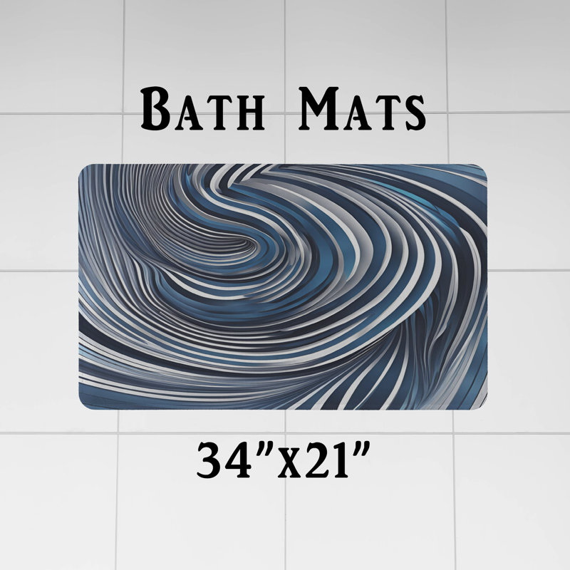 Rideau de douche abstrait Xanthos, H 93 po x l 70 po