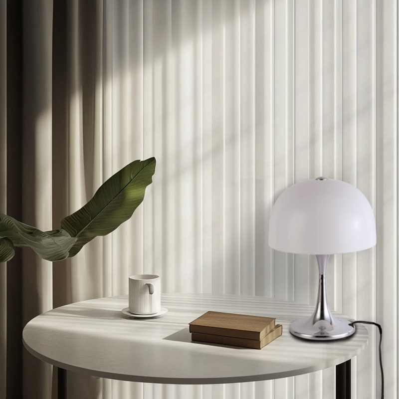 Modern Sleek Chrome Base Mushroom 3-light G9 End Table Lamp For Bedroom