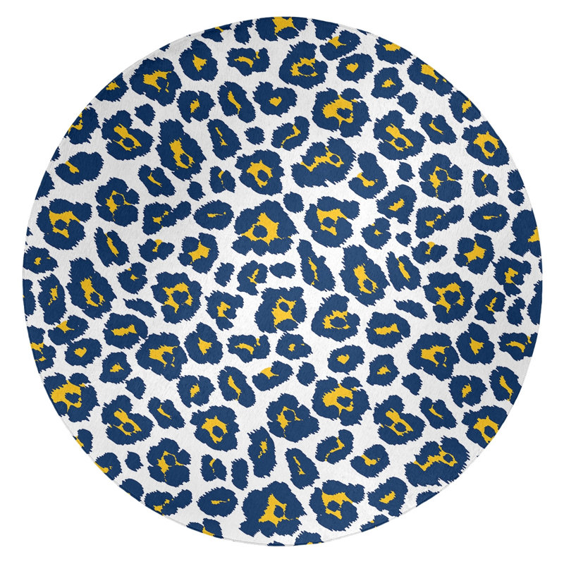 Animal Print Indoor Rug, Round 5'