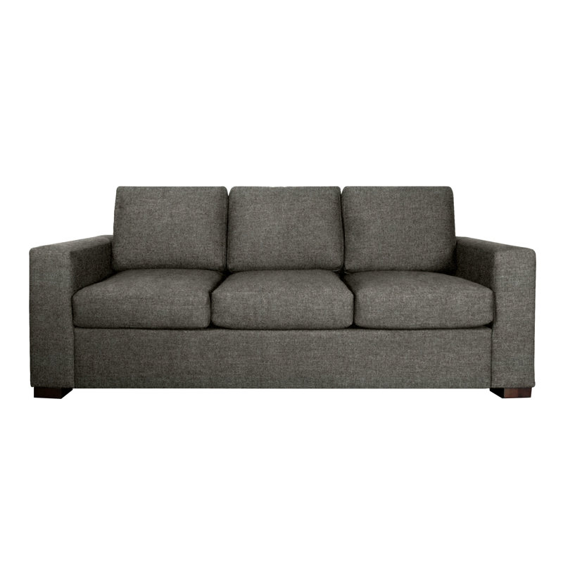 Canapé-lit à accoudoirs carrés avec coussins réversibles 86 po Gorham, Ressorts intérieurs, Gris anthracite Dorset
