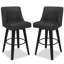 Tabourets de bar et de comptoir Loriell avec structure en bois massif-1010717036-1010717045-1010647125