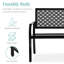 Banc de jardin intérieur / extérieur en acier avec dossier géométrique Rhanes-1498812705