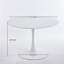 Table de salle à manger de style tulipe de 42,1 po de couleur blanche avec plateau rond en MDF pour 4-6 personnes (table incluse seulement)-804967382-790889304-790889307