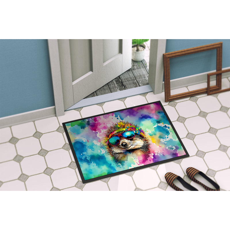 Tapis de porte intérieur et extérieur antidérapant Thailen Hedgehog, L 24 po x L 36 po