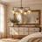 5-Light Modern Dimmable Mercury Glass Chandelier