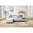 4 - Seat Reconfigurable With Hidden Compartments And Matching Accent Pillows, Beige Linen Upholstery, Foam Filler, 97 Inch Product Depth, 57 Width, 34 Height For Modern Living Settings Modular-35935956-35935953