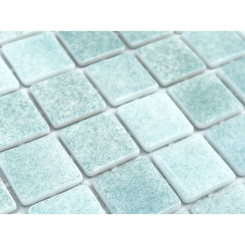 Recycled 1" x 1" Glass Grid Mosaic Wall Tile