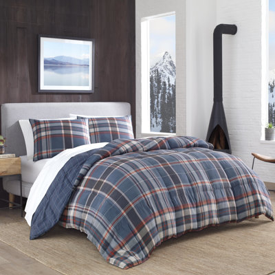 Shasta Lake Navy Reversible Comforter Set