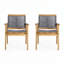 Fauteuils club d'extérieur en bois d'acacia