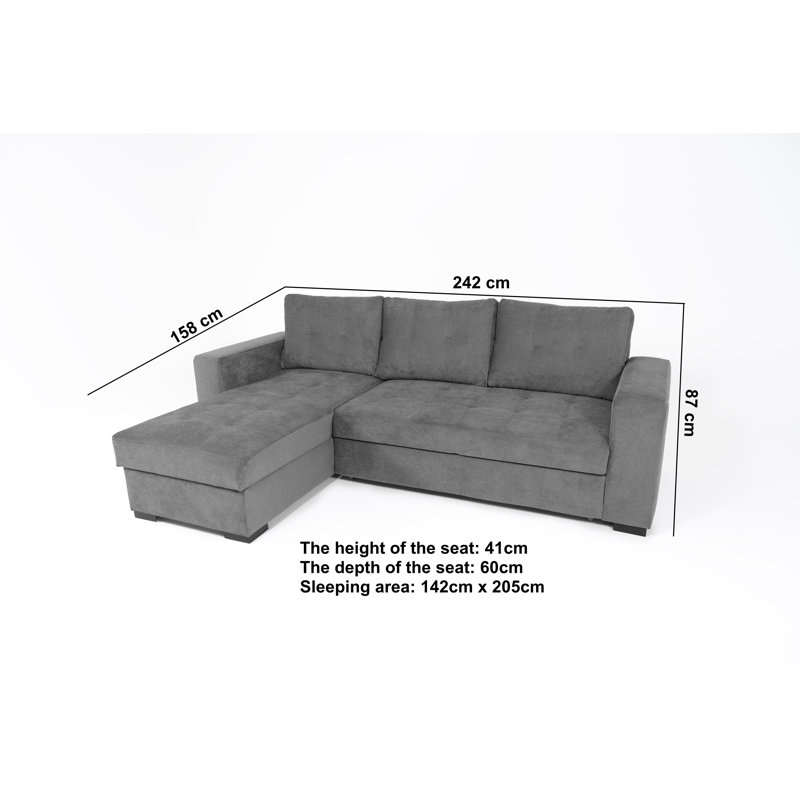 4 Seater Fabric Sofa Bed
