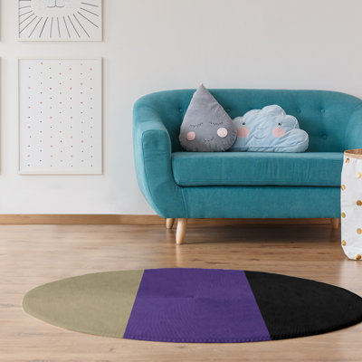 Tapis mauve/noir