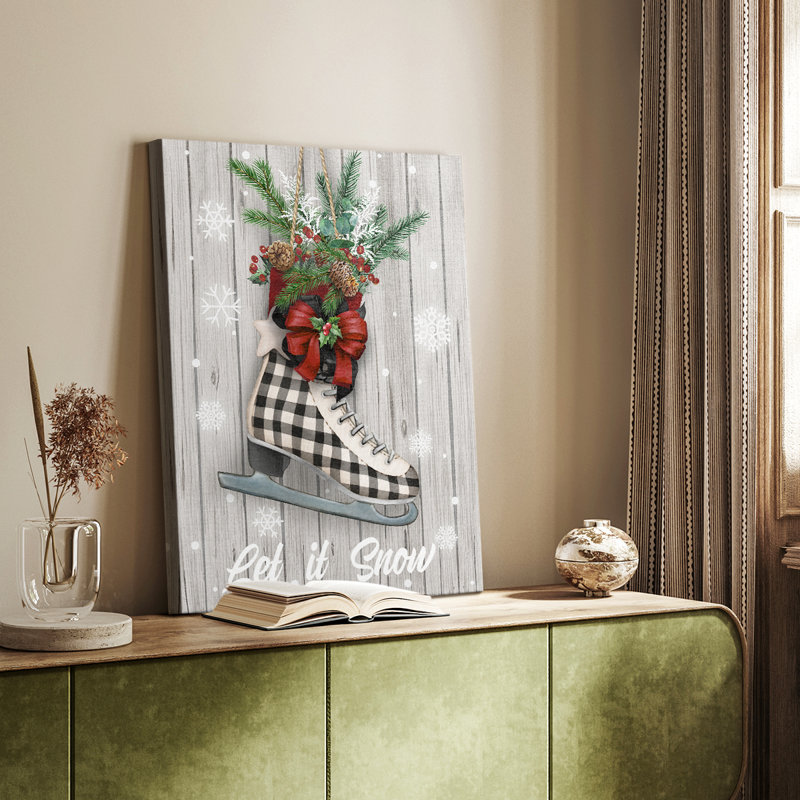 Patins de Noël - galerie Cavas sur mesure, H 36 po x l 24 po