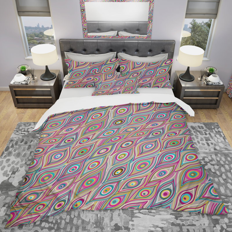 Ensemble de housse de couette moderne et contemporaine, Housse de couette très grand + 2 taies décoratives