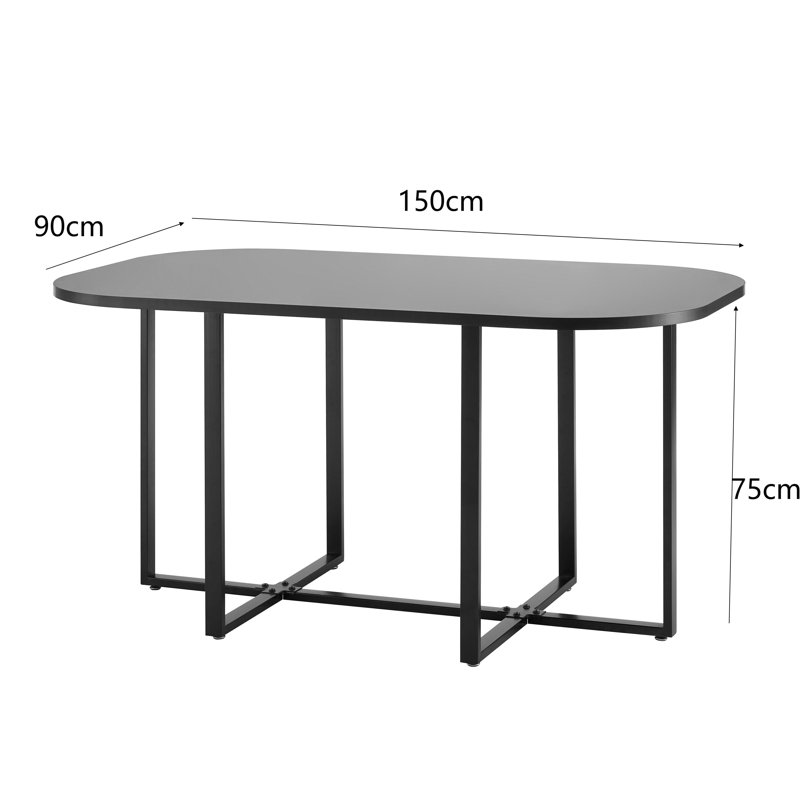 Leavittsburg 6 - Person Dining Set, Black, Black