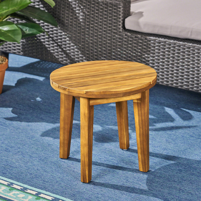 Table d'appoint en bois 16 po style rustique, finition et météo