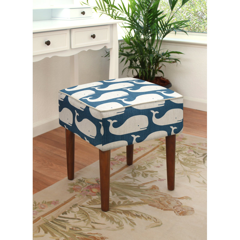 Tabouret d'appoint moderne Whales, Bleu marine