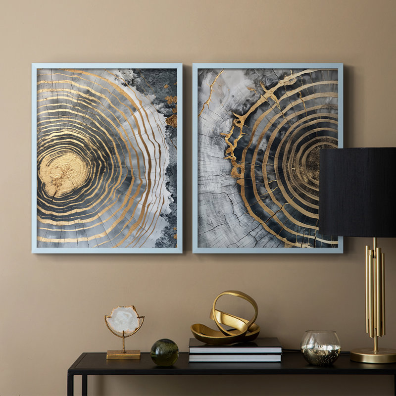 Série ABSTRACT CCLV - reproduction encadrée de qualité supérieure - prête à être accrochée - aucun clou requis - aucun clou requis