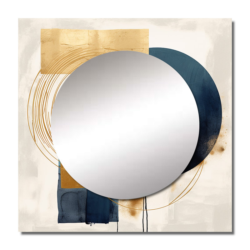 Moiss - miroir mural carré transitionnel pour chambre à coucher, 29 po x 29 po