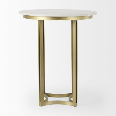 36" Grey Marble Pedestal Base Round Top Dining Table