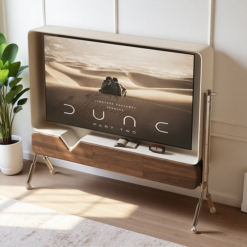 Meuble télé moderne et simple de style crème