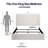 Upholstered Wingback Bed With 52.3" High Headboard-452283497
