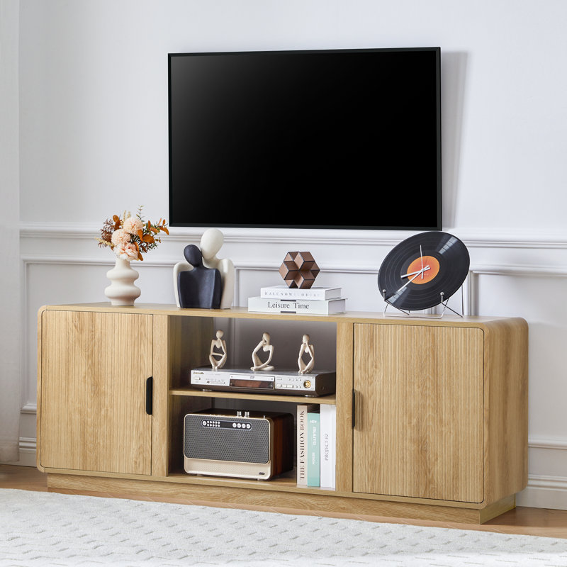 Meuble télé 60 po avec rangement Gehsen, Jaune