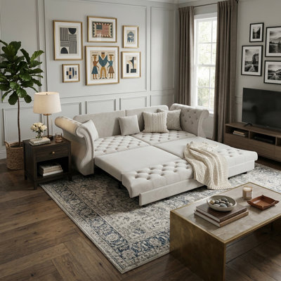 98" Chesterfield King Sleeper Sofa Bed