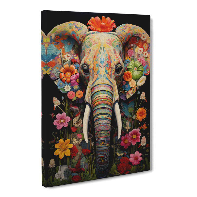 Elephant Contemporary - Print, 76cm H x 50cm W x 3cm D