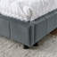 Base de lit tapissier grand capitonné, cadre de canapé-lit avec dossier et accoudoirs confortables, grand lit pour chambre à coucher, salon, velours, gris (85,5 po x 64,5 po x 30,5 po)-1640906642-1640906647