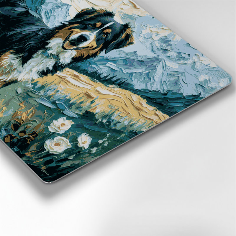 «Dogs Entlebucher Mountain Dog», art mural en métal vert, H 8 po x l 10 po
