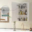 60mm W 76mm H Wall Mounted Required Frameless Medicine Cabinet Mirror 2 Fixed-1066902