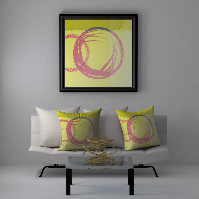 Active Abstract Reversible Throw Pillow, 20" x 20"